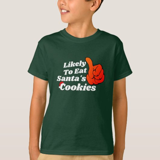 Het meest waarschijnlijke eten om Santa Cookies Fu T-shirt (Voorkant)