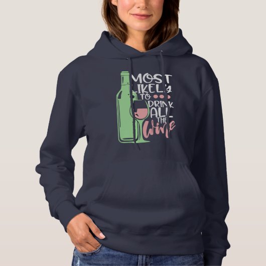 Het meest waarschijnlijke is dat de hele wijnmoer  hoodie (Voorkant)