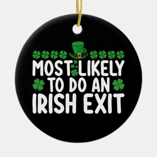 Het meest waarschijnlijke is dat een Iers vertrek  Keramisch Ornament (Voorkant)