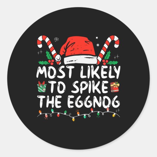 Het meest waarschijnlijke is dat je de Eggnog-fami Ronde Sticker (Voorkant)