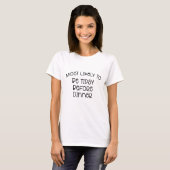 Het meest waarschijnlijke is dat je vóór het eten  t-shirt (Voorkant volledig)