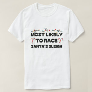 Het meest waarschijnlijke is dat Race Santa's Slaa T-shirt