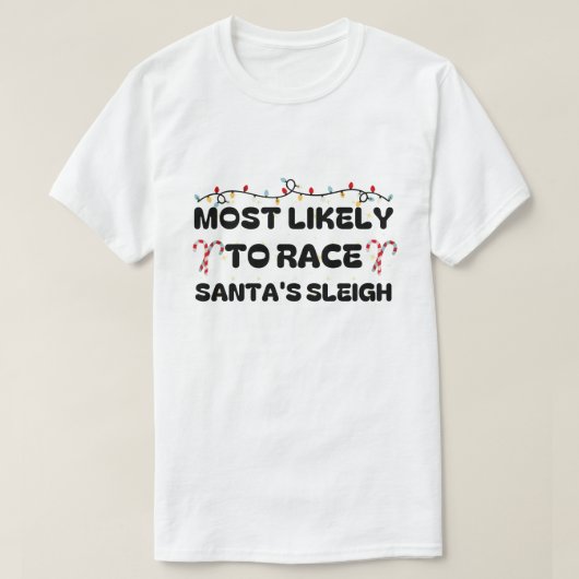 Het meest waarschijnlijke is dat Race Santa's Slaa T-shirt (Design voorkant)