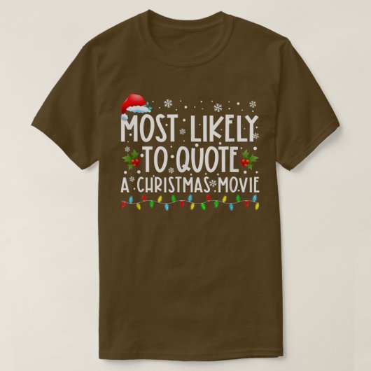 Het meest waarschijnlijke is dat u een kerstfilm m t-shirt (Design voorkant)