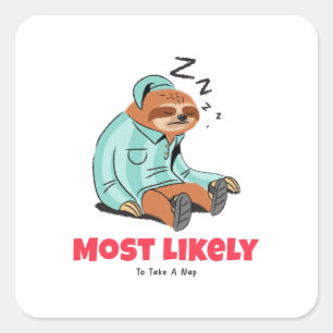 Het meest waarschijnlijke is dat u een NAP neemt Vierkante Sticker