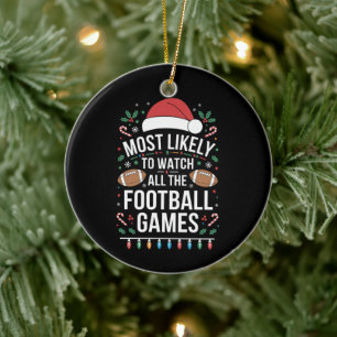 Het meest waarschijnlijke om alle Football games t Keramisch Ornament