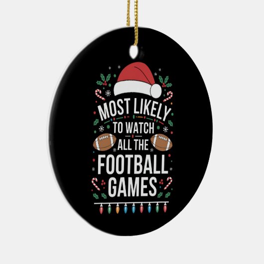 Het meest waarschijnlijke om alle Football games t Keramisch Ornament (Rechts)