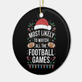 Het meest waarschijnlijke om alle Football games t Keramisch Ornament (Links)