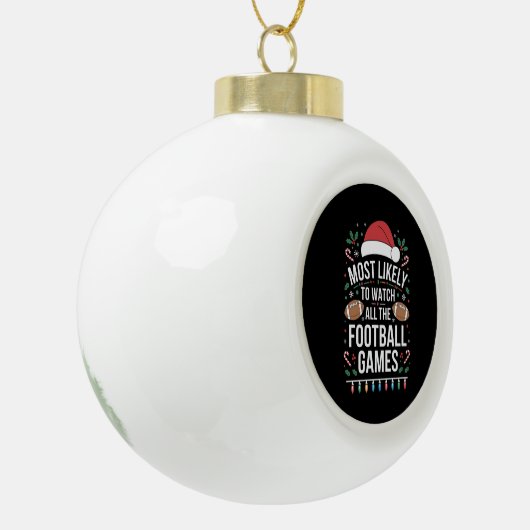 Het meest waarschijnlijke om alle Football games t Keramische Bal Ornament (Links)