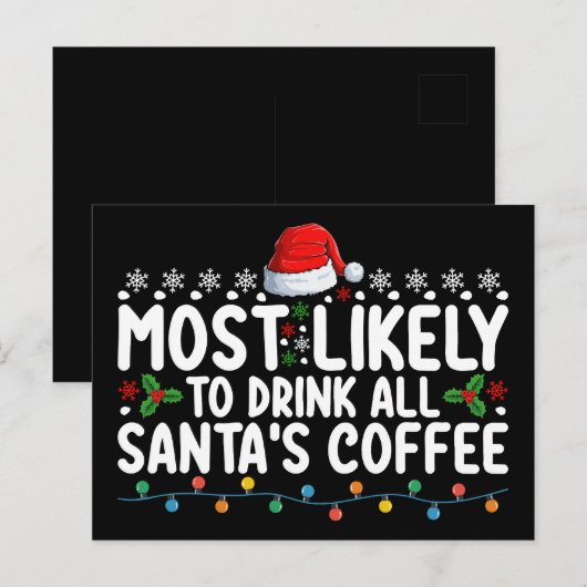 Het meest waarschijnlijke om alle kerstkerst van d briefkaart (Voorkant / Achterkant)