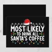 Het meest waarschijnlijke om alle kerstkerst van d kaart (Voorkant / Achterkant)