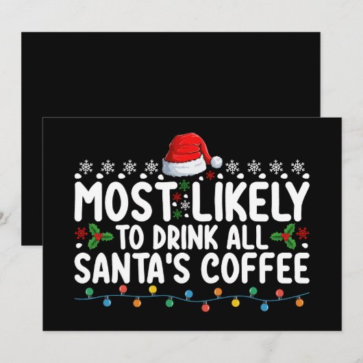 Het meest waarschijnlijke om alle kerstkerst van d kaart (Voorkant / Achterkant)