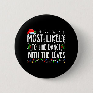 Het meest waarschijnlijke om Dans met Elves Kerstm Ronde Button 5,7 Cm