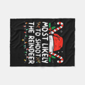 Het meest waarschijnlijke om de rendierkerstman te fleece deken (Voorkant (Horizontaal))