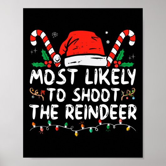 Het meest waarschijnlijke om de rendierkerstman te poster (Voorkant)