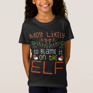 Het meest waarschijnlijke om het op de Elf het Aan T-shirt