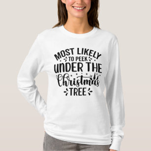 Het meest waarschijnlijke om onder de boom te peke t-shirt