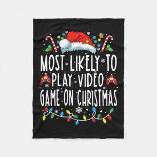 Het meest waarschijnlijke om videogames op kerstga fleece deken