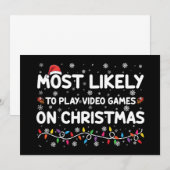 Het meest waarschijnlijke om videogames op kerstga kaart (Voorkant / Achterkant)