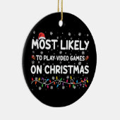 Het meest waarschijnlijke om videogames op kerstga keramisch ornament (Rechts)