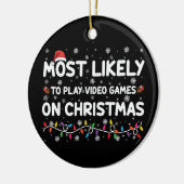 Het meest waarschijnlijke om videogames op kerstga keramisch ornament (Links)
