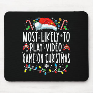 Het meest waarschijnlijke om videogames op kerstga muismat