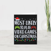Het meest waarschijnlijke om videogames op Kerstmi Kaart (Voorkant)