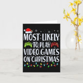 Het meest waarschijnlijke om videogames op Kerstmi Kaart (Gele Bloem)