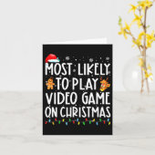 Het meest waarschijnlijke om videospel op kerstker kaart (Gele Bloem)