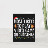 Het meest waarschijnlijke om videospel op kerstker kaart (Voorkant)