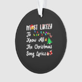 Het meest waarschijnlijke voor Kerstmis alle songs Ornament (voorkant)
