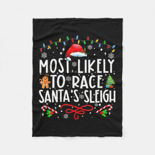 Het meest waarschijnlijke voor Race Santa's Slape Fleece Deken