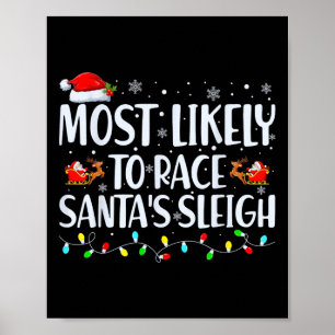 Het meest waarschijnlijke voor Race Santa's Slape Poster