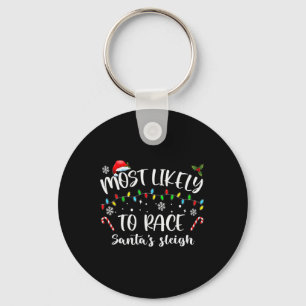 Het meest waarschijnlijke voor Race Santa's Slape Sleutelhanger