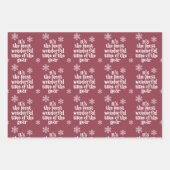 Het meest wonderlijke hout van de Tijd Snowflake Inpakpapier Vel (Voorkant)