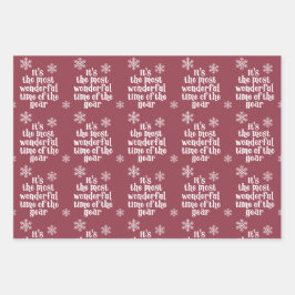 Het meest wonderlijke hout van de Tijd Snowflake Inpakpapier Vel