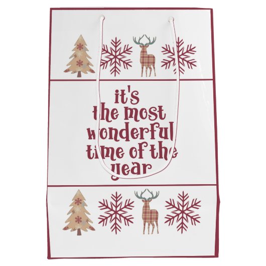 Het meest wonderlijke hout van de Tijd Snowflake Medium Cadeauzakje (Achterkant)