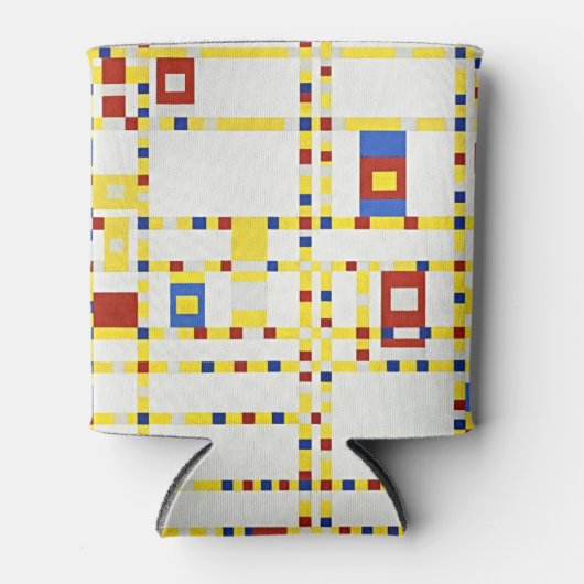 Het meesterwerk van Mondriaan: Broadway Boogie Woo Blikjeskoeler (Voorkant)