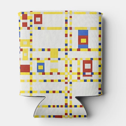 Het meesterwerk van Mondriaan: Broadway Boogie Woo Blikjeskoeler (Achterkant)