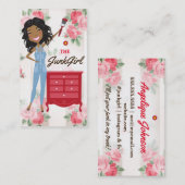 Het meisje Afrikaanse Amerikaan van de Troep Visitekaartje (Voorkant / Achterkant)