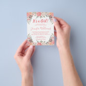 het meisje baby shower boho flower flyer (Hand)