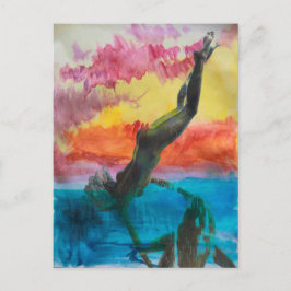 Het meisje briefkaart