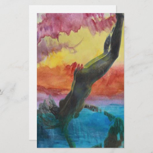 Het meisje briefpapier (Voorkant / Achterkant)