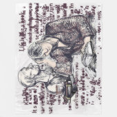 Het meisje dat een boek leest fleece deken (Voorkant)