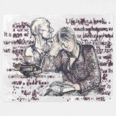 Het meisje dat een boek leest fleece deken (Voorkant (Horizontaal))