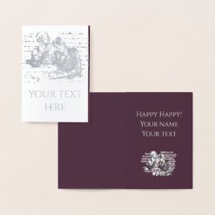 Het meisje dat een boek leest folie kaarten