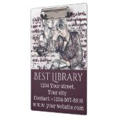 Het meisje dat een boek leest klembord (Links)