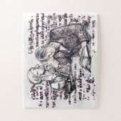 Het meisje dat een boek leest legpuzzel (Verticaal)