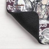 Het meisje dat een boek leest muismat (Hoek)