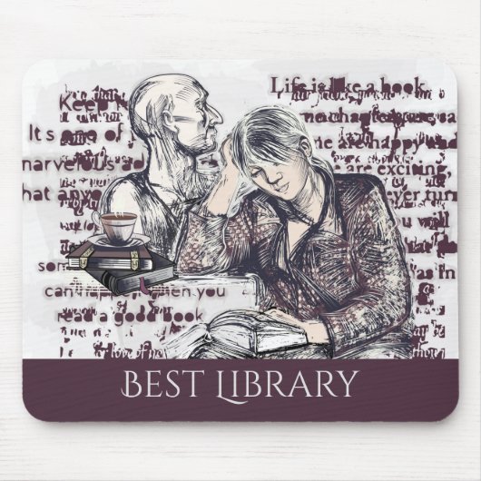 Het meisje dat een boek leest muismat (Voorkant)